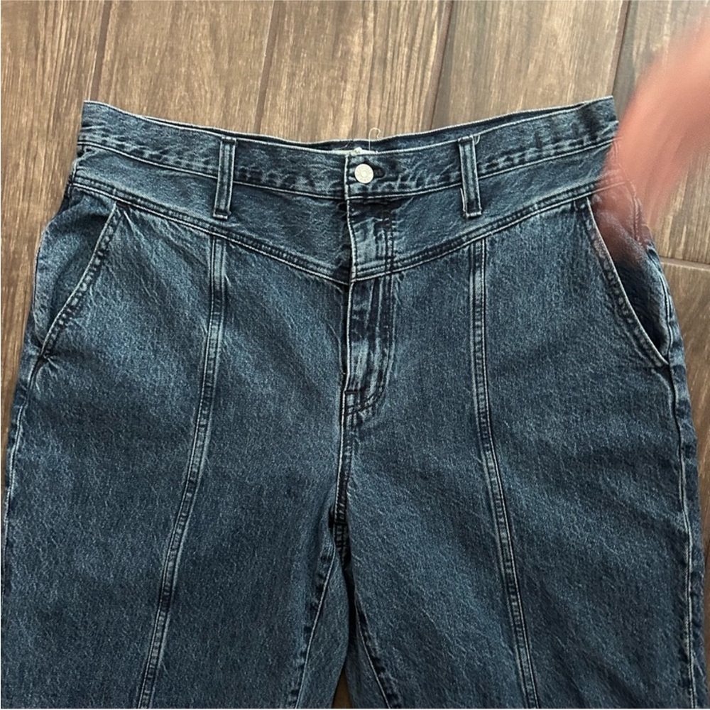Madewell Balloon Jeans in Sandford Wash Sz 33 - Picture 4 of 8
